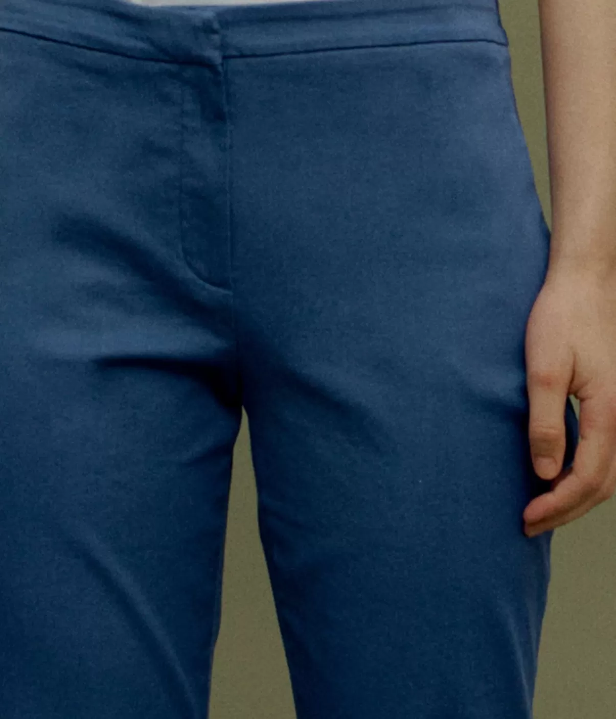 Pants>DEVERNOIS Straight Stretch Cotton Trousers